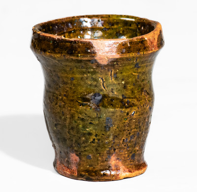 Scarce Miniature Copper-Glazed Redware Jar, probably Greene County, TN, possibly Click Pottery