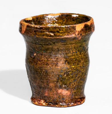 Scarce Miniature Copper-Glazed Redware Jar, probably Greene County, TN, possibly Click Pottery