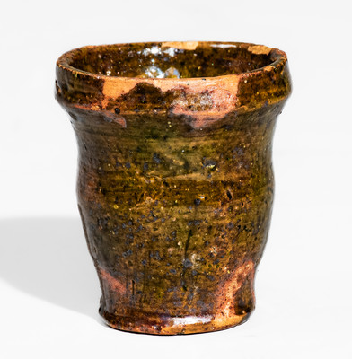Scarce Miniature Copper-Glazed Redware Jar, probably Greene County, TN, possibly Click Pottery