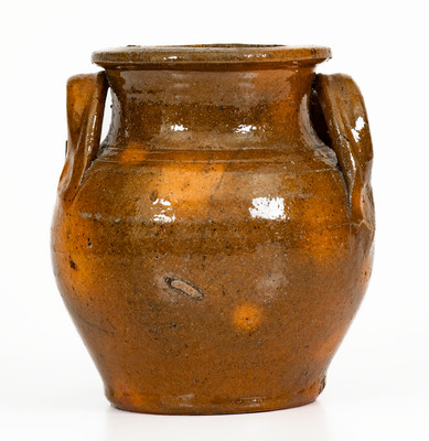 Scarce Miniature Redware Jar, probably Greene County, Tennessee, c1840-80