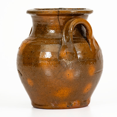 Scarce Miniature Redware Jar, probably Greene County, Tennessee, c1840-80