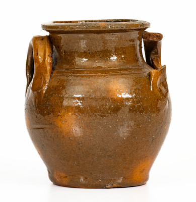 Scarce Miniature Redware Jar, probably Greene County, Tennessee, c1840-80