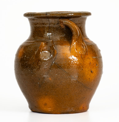Scarce Miniature Redware Jar, probably Greene County, Tennessee, c1840-80
