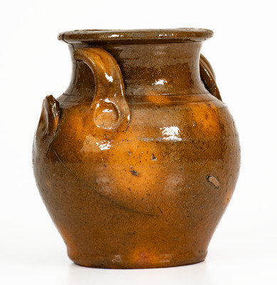 Scarce Miniature Redware Jar, probably Greene County, Tennessee, c1840-80