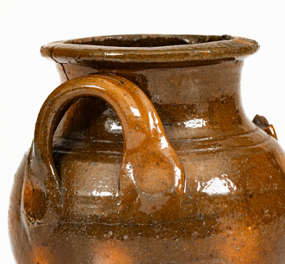Scarce Miniature Redware Jar, probably Greene County, Tennessee, c1840-80