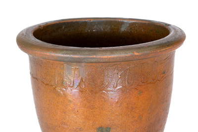 Rare C.A. HAUN & CO NO 1 (Christopher Alexander Haun, Greene Co, TN) Redware Jar