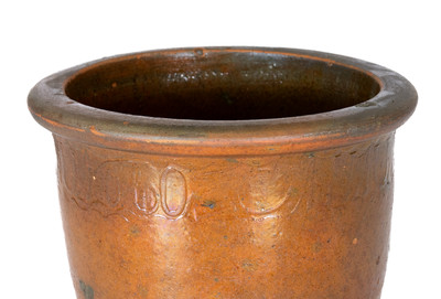 Rare C.A. HAUN & CO NO 1 (Christopher Alexander Haun, Greene Co, TN) Redware Jar