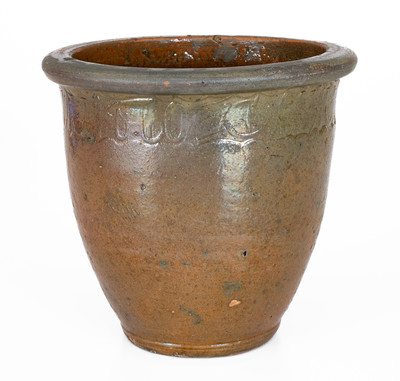 Rare C.A. HAUN & CO NO 1 (Christopher Alexander Haun, Greene Co, TN) Redware Jar