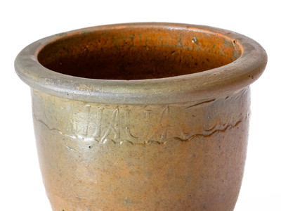 Rare C.A. HAUN & CO NO 1 (Christopher Alexander Haun, Greene Co, TN) Redware Jar