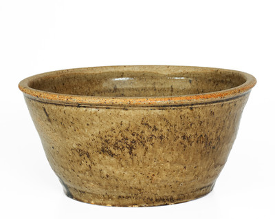 Alkaline-Glazed Stoneware Bowl, Alabama or possibly Edgefield District, South Carolina