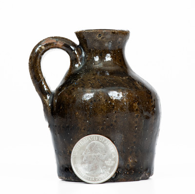 Miniature Catawba Valley, North Carolina Alkaline-Glazed Stoneware Jug