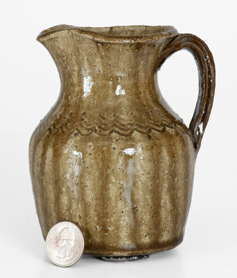Alkaline-Glazed Stoneware Cream Pitcher, Alabama or North Carolina, c1850-80