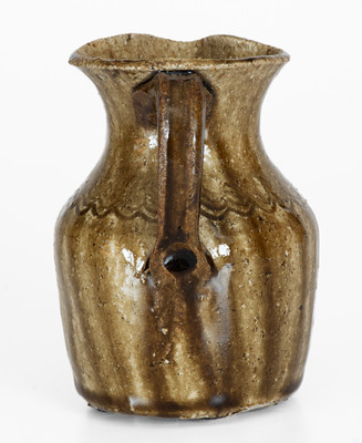 Alkaline-Glazed Stoneware Cream Pitcher, Alabama or North Carolina, c1850-80