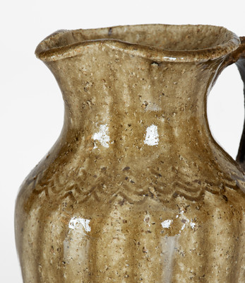 Alkaline-Glazed Stoneware Cream Pitcher, Alabama or North Carolina, c1850-80