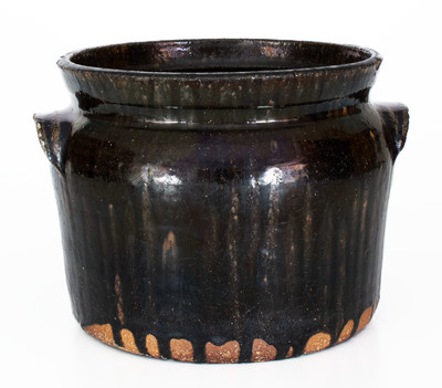 Alkaline-Glazed Georgia Stoneware Bean Pot, second half 19th century
