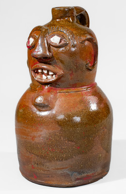 Rare Alabama Stoneware Torso Jug, late 19th century