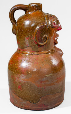 Rare Alabama Stoneware Torso Jug, late 19th century
