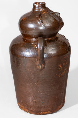 175. Pottery,FaceJug/Figural- Dated 1844, Heavily Inscribed (362)