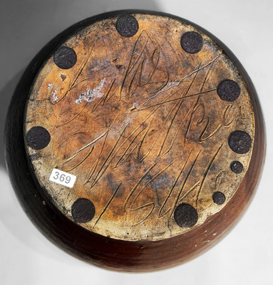 Exceedingly Rare and Important "Silas Watkins / 1846" Redware Jar, Randolph or Guilford Counties, NC