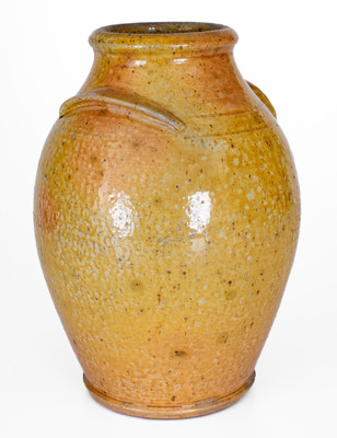 Extremely Rare Yellow-Glazed Redware Jar, probably Greene County, Tennessee