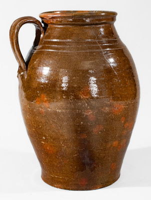 Greene County, Tennessee Redware Handled Jar, c1820-50