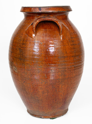 Glazed Redware Jar, probably Click Pottery, Greene County, Tennessee, c1830-70