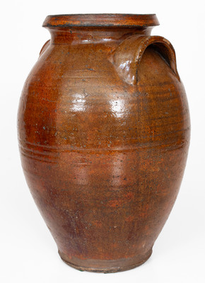 Glazed Redware Jar, probably Click Pottery, Greene County, Tennessee, c1830-70