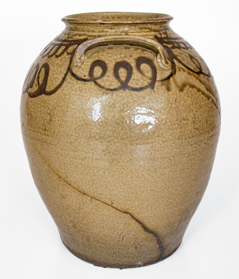 Iron Slip-Decorated Stoneware Jar attrib. Rev. John Trapp and Thomas Chandler, Edgefield District, SC