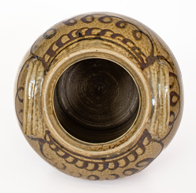  Iron Slip-Decorated Stoneware Jar attrib. Rev. John Trapp and Thomas Chandler, Edgefield District, SC