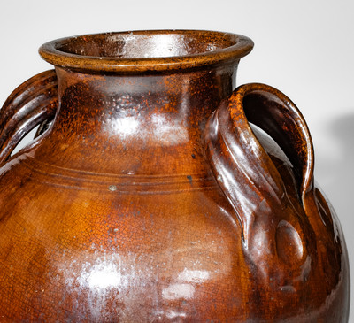 Fine Glazed Redware Jar, North Carolina or Eastern Tennessee, c1790-1860