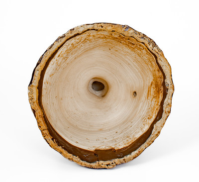 Exceedingly Rare and Important West Tennessee Stoneware Figural String Holder, possibly Paris