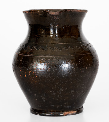 Manganese-Glazed Redware Pitcher, probably Greene County, Tennessee