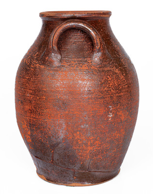 Attrib. Cain Pottery, Sullivan County, Tennessee Redware Jar, c1840-80