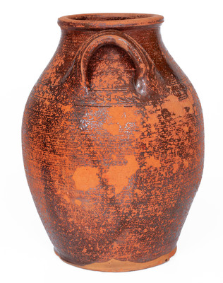 Attrib. Cain Pottery, Sullivan County, Tennessee Redware Jar, c1840-80
