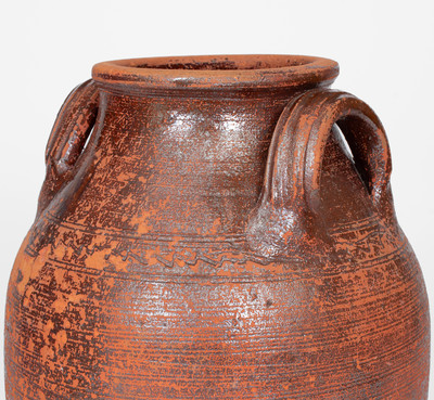 Attrib. Cain Pottery, Sullivan County, Tennessee Redware Jar, c1840-80