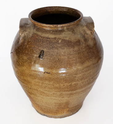 Attrib. Rev. John Landrum, Horse Creek Valley, Edgefield District, SC Stoneware Jar w/ Horseshoe Stamp