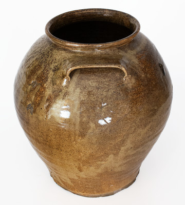 Attrib. Rev. John Landrum, Horse Creek Valley, Edgefield District, SC Stoneware Jar w/ Horseshoe Stamp