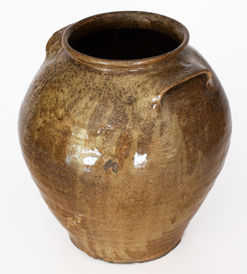 Attrib. Rev. John Landrum, Horse Creek Valley, Edgefield District, SC Stoneware Jar w/ Horseshoe Stamp