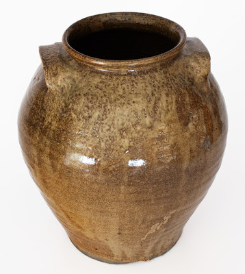 Attrib. Rev. John Landrum, Horse Creek Valley, Edgefield District, SC Stoneware Jar w/ Horseshoe Stamp