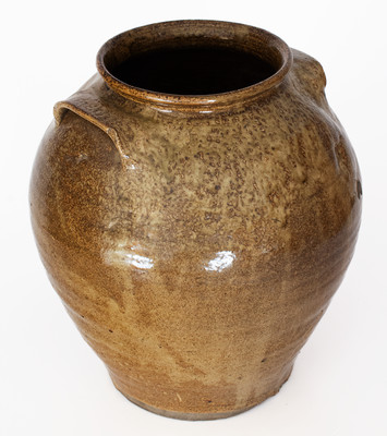 Attrib. Rev. John Landrum, Horse Creek Valley, Edgefield District, SC Stoneware Jar w/ Horseshoe Stamp