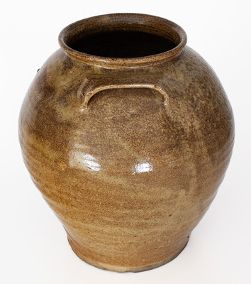 Attrib. Rev. John Landrum, Horse Creek Valley, Edgefield District, SC Stoneware Jar w/ Horseshoe Stamp