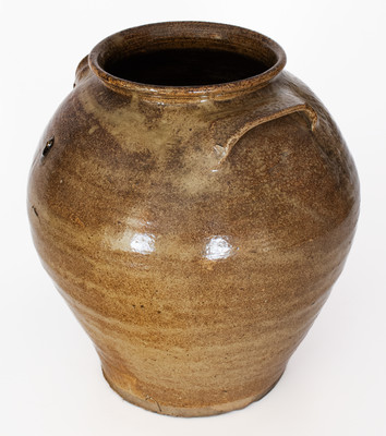 Attrib. Rev. John Landrum, Horse Creek Valley, Edgefield District, SC Stoneware Jar w/ Horseshoe Stamp