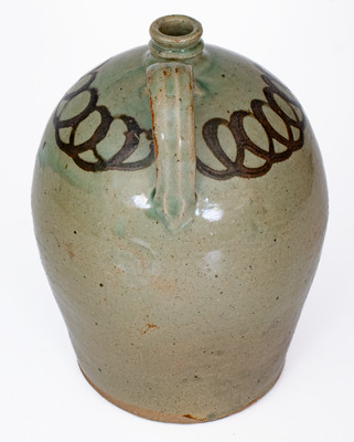 Fine attrib. Thomas Chandler, Edgefield, SC Jug w/ Iron Slip Decoration, possibly Trapp / Chandler