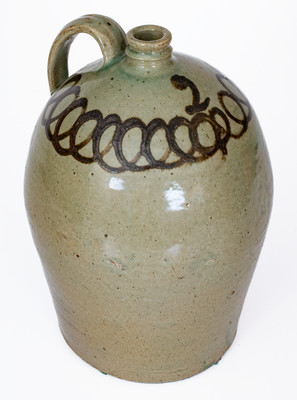 Fine attrib. Thomas Chandler, Edgefield, SC Jug w/ Iron Slip Decoration, possibly Trapp / Chandler