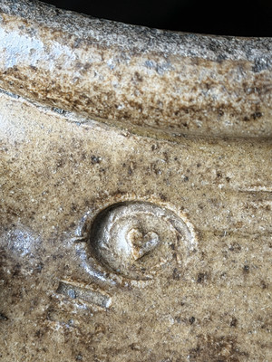 Extremely Rare Rev. John Landrum, Horse Creek Valley, Edgefield District, SC Jar w/ Heart Stamp