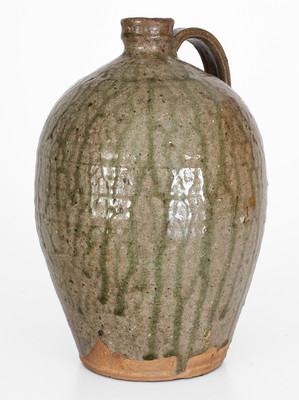 Alkaline-Glazed Stoneware Jug, probably Thomas Owenby Pottery, Union District, South Carolina