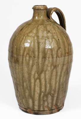 Alkaline-Glazed Stoneware Jug, possibly Thomas Owenby Pottery, Union District, SC, c1860