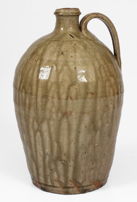 Alkaline-Glazed Stoneware Jug, possibly Thomas Owenby Pottery, Union District, SC, c1860