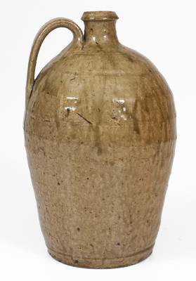 Alkaline-Glazed Stoneware Jug, possibly Thomas Owenby Pottery, Union District, SC, c1860