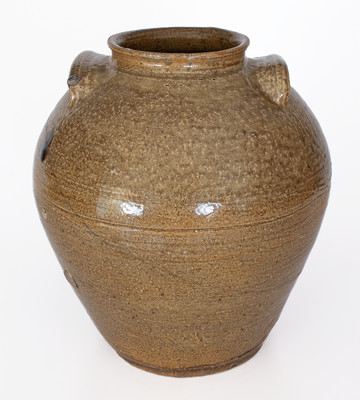 Six-Gallon attrib. Rev. John Landrum Pottery, Edgefield District, SC Stoneware Jar, Stamped "II"